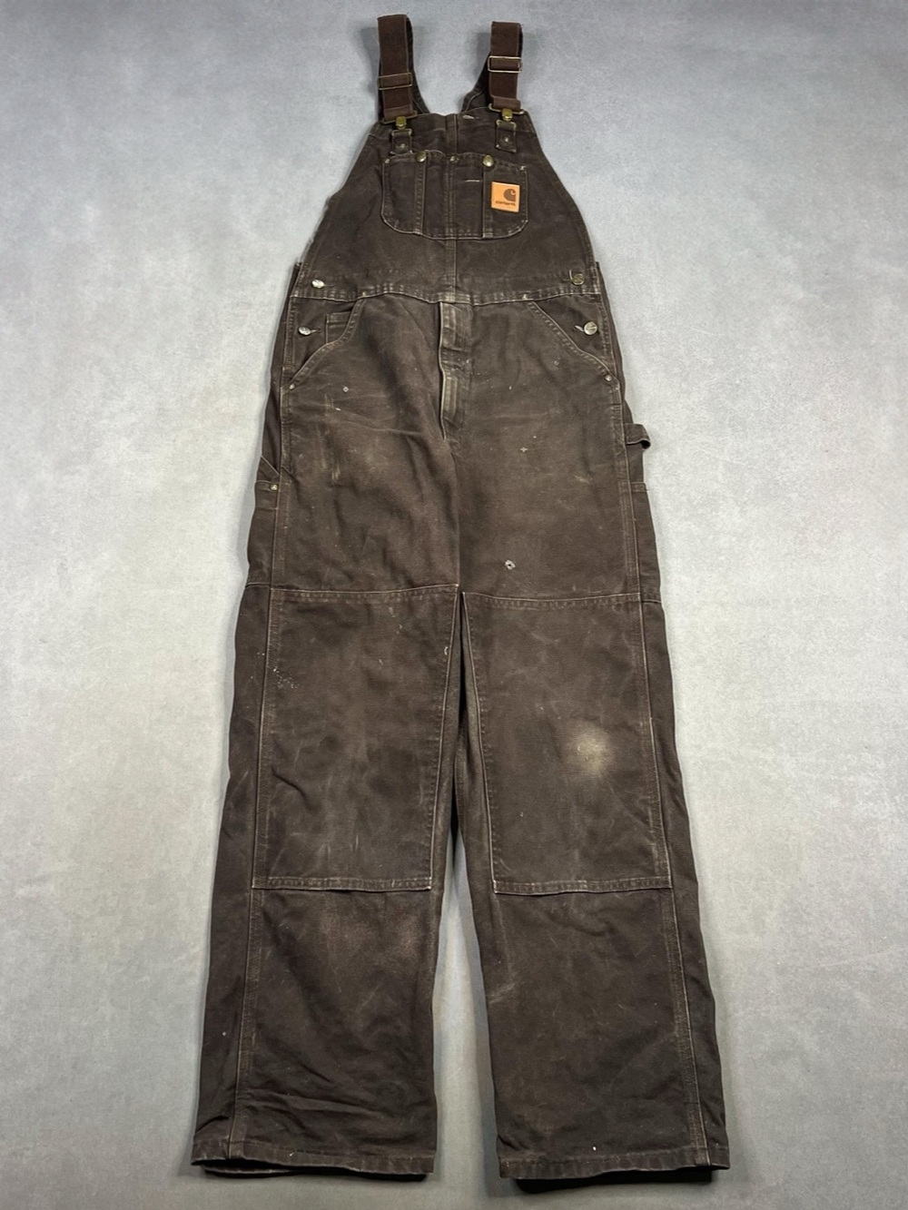Carhartt Brown Bib Overalls Waist 32 x 32